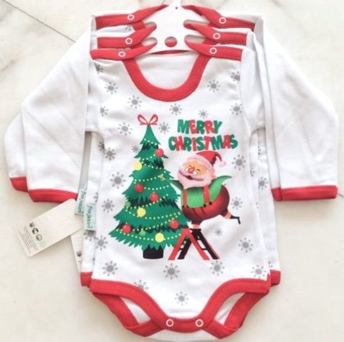 Rompertje voor de Kerst - grappige romper voor baby - Merry Christmas - maat 74