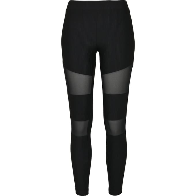 Urban Classics - Tech Mesh Rib Legging - 5XL - Zwart