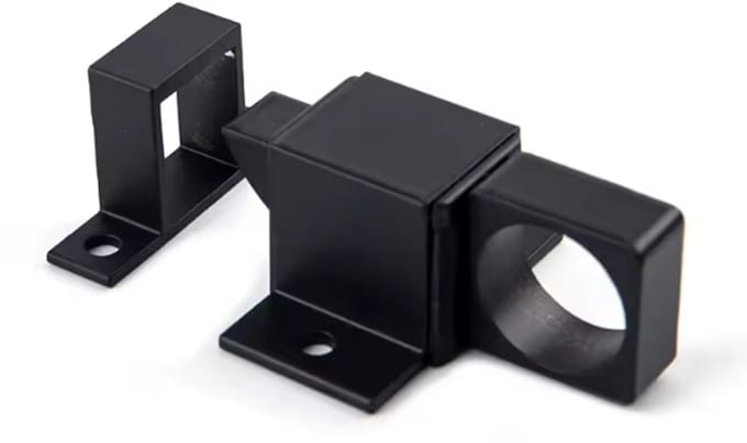 Zelfsluitende vergrendeling - veermechanisme - zwart - 47,5 × 22 mm