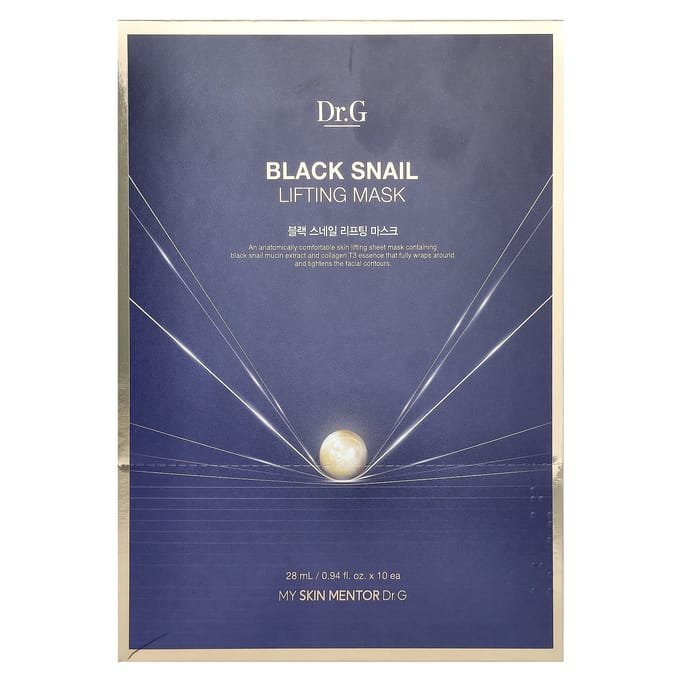 Dr.G - Black Snail Lifting Mask Set 28ml x 10 sheets