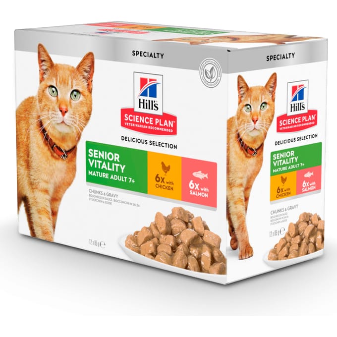 24x85g Adult 7+ Youthful Vitality Hill's Science Plan Kattenvoer