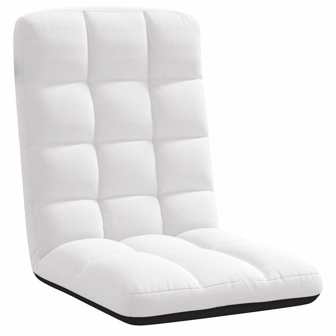 vidaXL - Vloerstoel - inklapbaar - 71x51x62 - cm - stof - wit