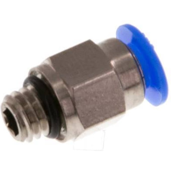 4mm x M 6 Messing/POM Insteekfitting Buitendraad Compact Ontwerp NBR [2 Stuks]