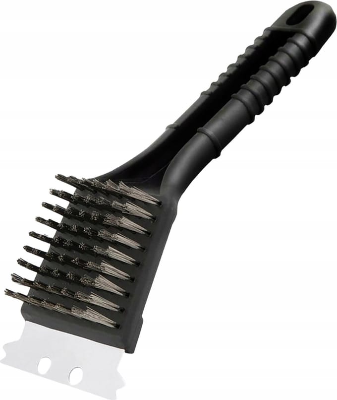 Staalborstel voor grill - Met schraper