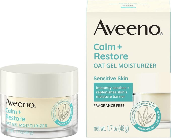 Aveeno Calm + Restore Oat Gel Facial Moisturizer 48g