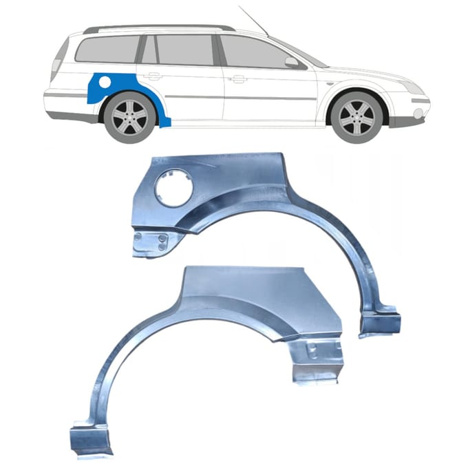 Reparatiepaneel achterspatbord voor Ford Mondeo 2000-2007 / Links / COMBI / Set