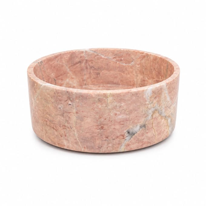 Marmoree - Marmer - Schaal - Rond - Rose - 25cm