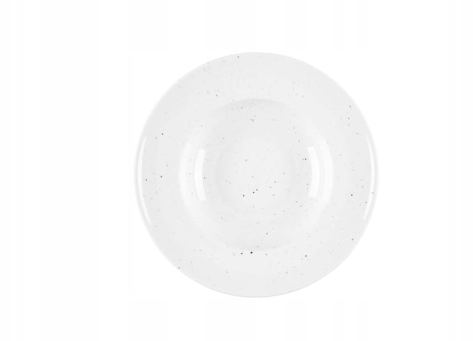 Lubiana Kaszub ART Diep Bord 24 cm Wit met Vlekken