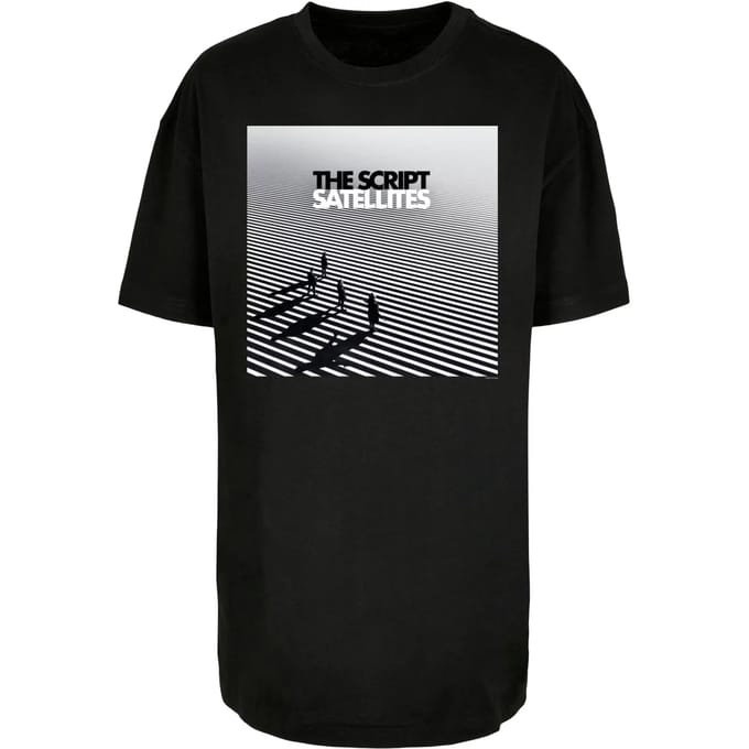 Dames-T-shirt oversized Merchcode The Script - Satellites Album Cover
