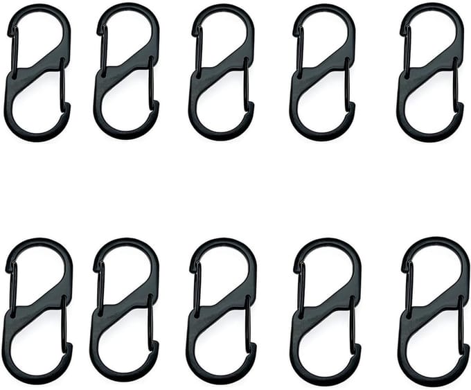 Solidchoice - Set van 10 Karabijnhaken voor Outdoor Activiteiten