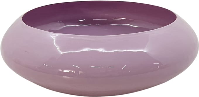 by Mooss - Enamel - Schaal - Lila - Licht Paars - Light Purple - Large - 12 cm - Ã˜ 37 cm - Hoogglans - Metaal