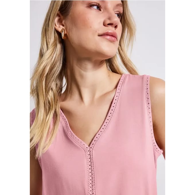 Jersey top met gehaakte details