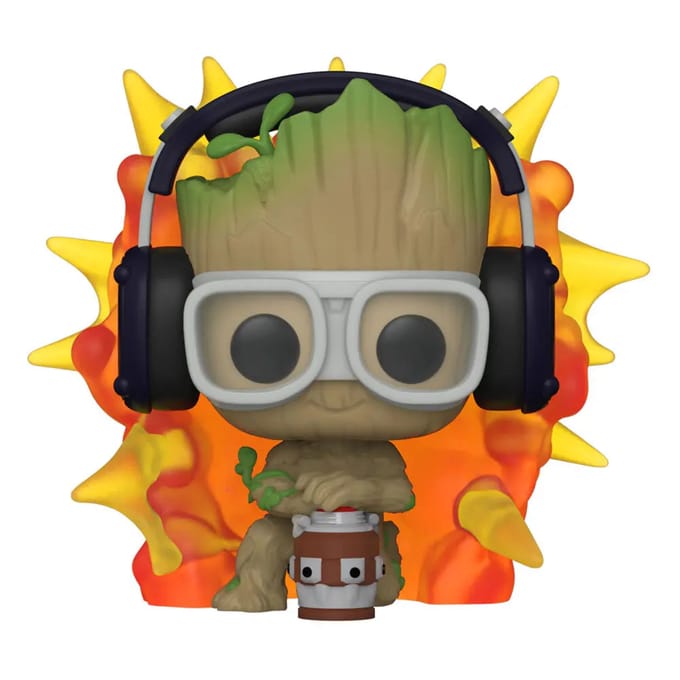 Funko I Am Groot - Marvel POP! Groot With Detonator 9 cm Verzamelfiguur - Multicolours