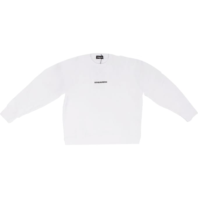 Logo Crew Neck Sweatshirt Kids - White Sweaters