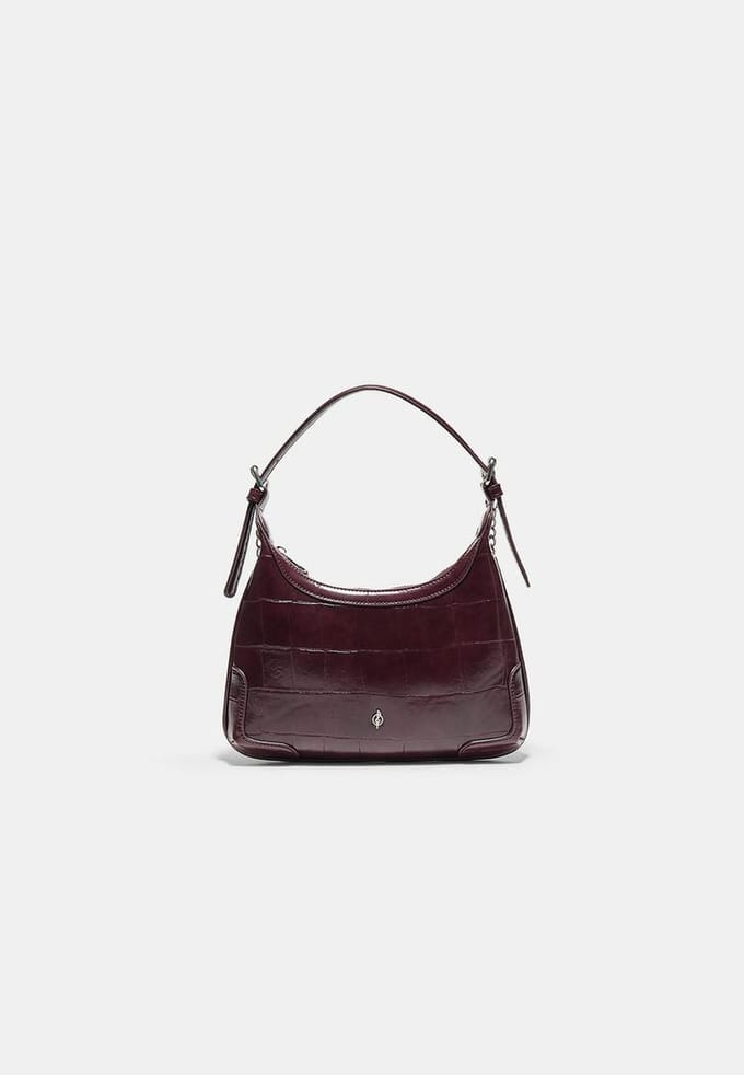 Stradivarius Schoudertas met ketting en krokomotief  Granaat OS