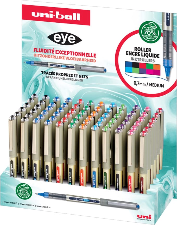 uni-ball eye fine rollerpen UB157E, display van 120 stuks