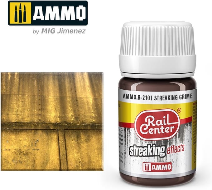 AMMO by Mig Jimenez Modelbouwdecoratie - MIG R2101 Rail Center - Grime - Streaking Effects - 35 ml Effecten potje