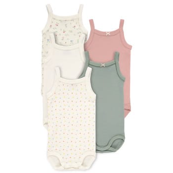 Kinder bodies Petit Bateau 5 BODIES A BRETELLES ADELE