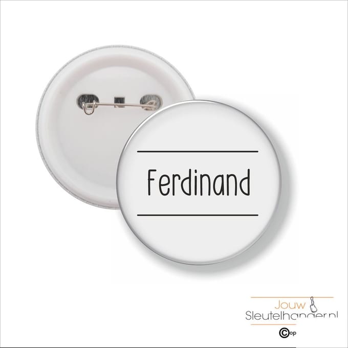 Button Met Speld 58 MM - Ferdinand