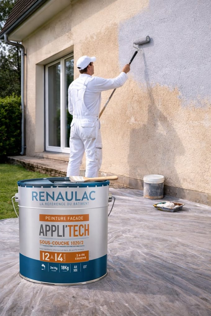 Renaulac - elastische gevelprimer - Appli’Tech Buiten Voorstrijk - 18 kg - wit