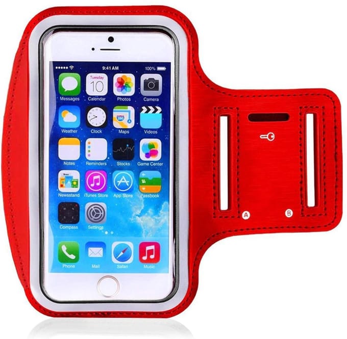 Hardloop-Sport armband rood kleur voor S10/S+/S8/S7/ Iphone 11/iphone x/Iphone 7/8plus, Huawei p30 pro, Psmart enz