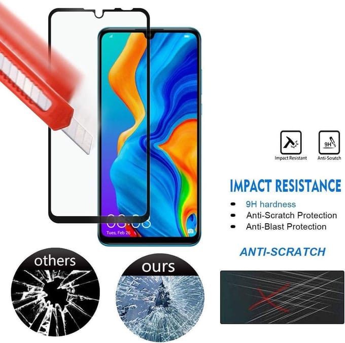 2 Pack Geschikt Voor: Huawei P30 Pro Screenprotector Glazen Gehard Full Cover Volledig Beeld Tempered Glass