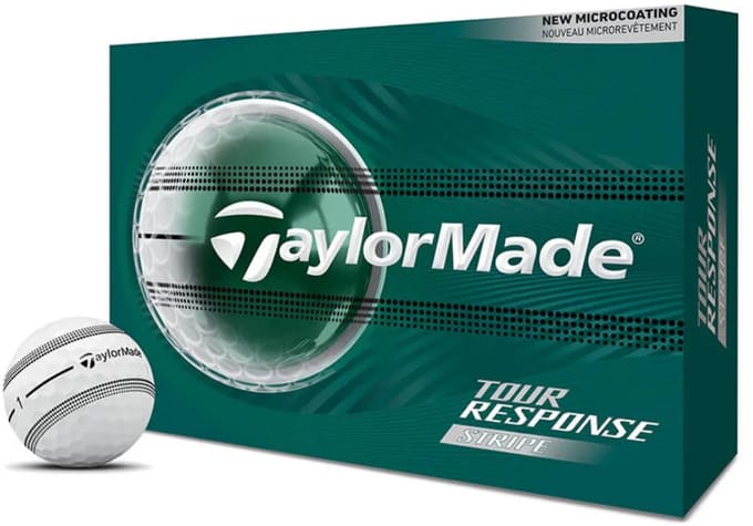 TaylorMade Tour Response Stripe Golfballen 2026 - Wit - 12 Stuks