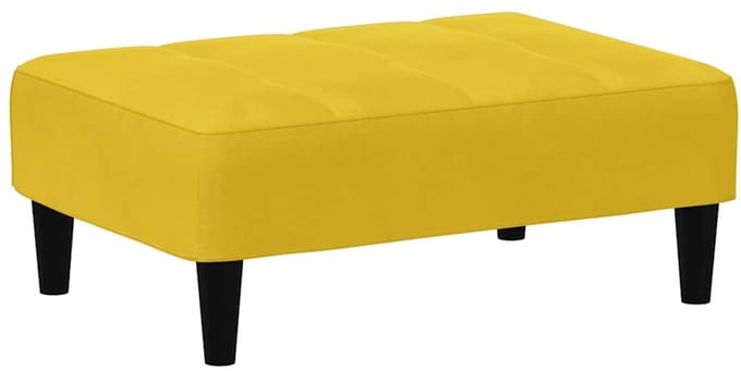 vidaXL - Voetenbank - 77x55x31 - cm - fluweel - geel