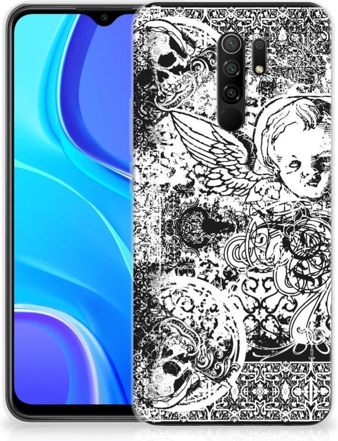 Silicone Back Case Xiaomi Redmi 9 Skulls Angel