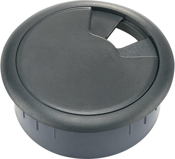 TRU COMPONENTS WP80BK Kabeldoorvoering Voor werkblad ABS Zwart 1 stuk(s)