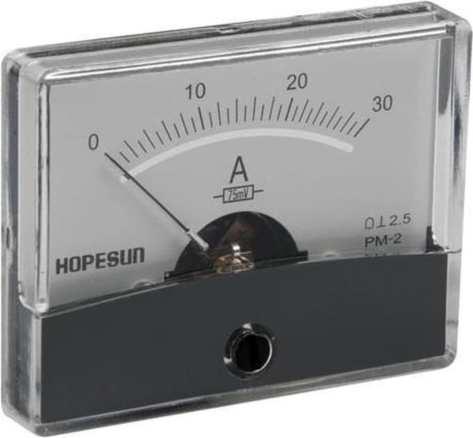 Analoge Paneelmeter Voor Dc Stroommetingen 30A Dc / 60 X 47Mm