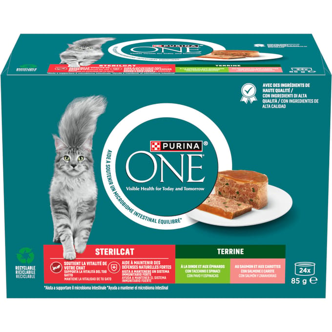 Purina ONE Sterilised Kattenvoer - Mixpaket I (24 x 85 g)