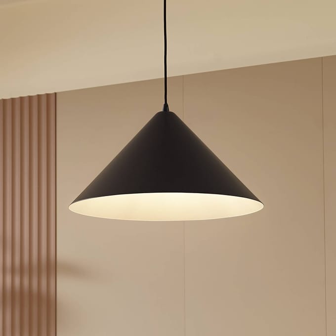 Lindby - hanglamp - 1licht - Metaal - H: 25 cm - E27 - zwart