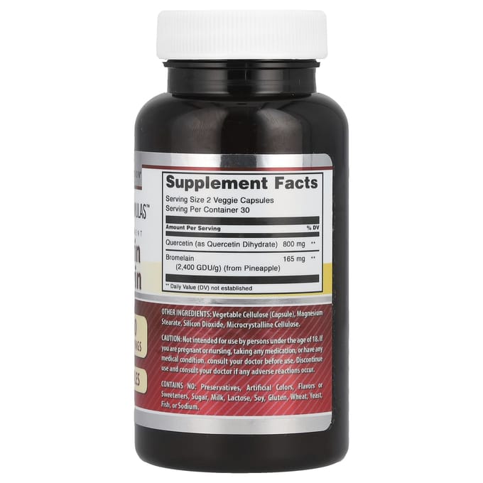 Quercetine Bromelaïne, 60 Plantaardige Capsules