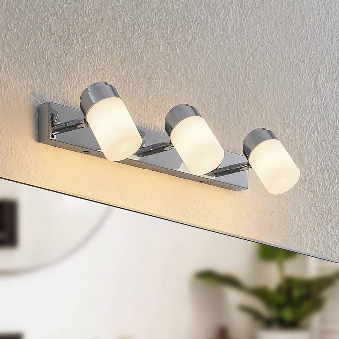 Lindby - buitenspot - 3lichts - Staal, glas - H: 11.5 cm - G9 - chroom