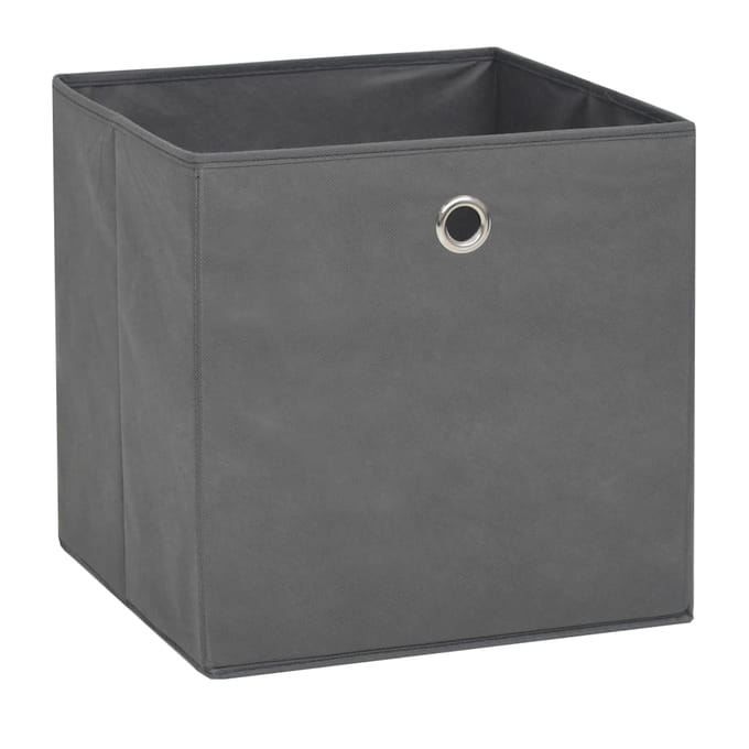 vidaXL - Opbergboxen - 4 - st - 32x32x32 - cm - nonwoven - stof - grijs