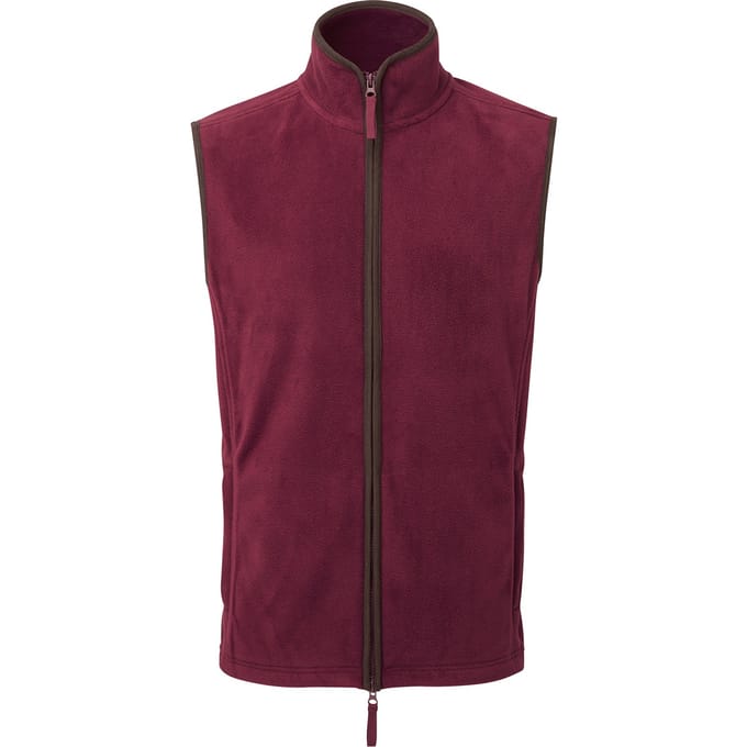 Premier Heren Artisan Fleece Gilet (Bourgogne/Bruin)
