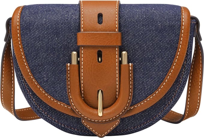 FOSSIL schoudertas Harwell Small Flap Crossbody Denim blauw