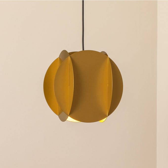 Opviq Hanglamp Corner, goudkleurig, 25 x 25 cm, metaal, E27