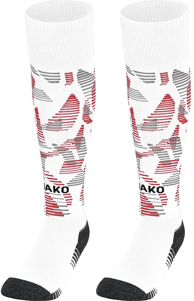 Jako Sonic Voetbalkousen - Wit / Rood / Grijs | Maat: 35-38