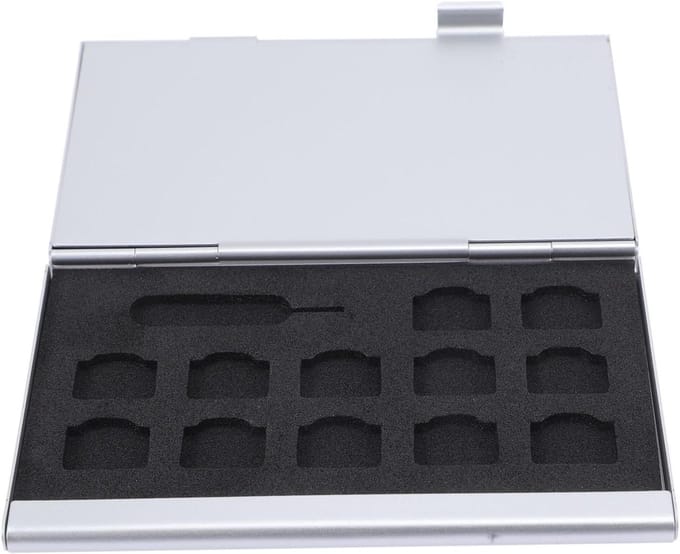 Opbergcase Geheugenkaarten - SD Kaarthouder SIM - Kaarten Organiseren - Compact en Stevig - 9 x 6 x 1 cm
