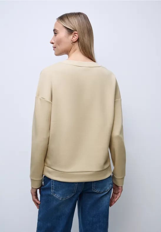 Shirt met geribd detail