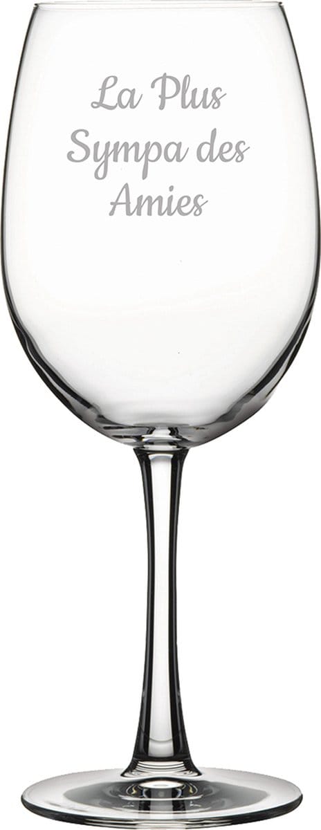 Rode wijnglas gegraveerd - 46cl - La Plus Sympa des Amies