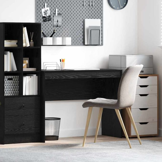 vidaXL - Bureau - Zwart - Eiken - 100 - x - 40 - x - 76 - cm