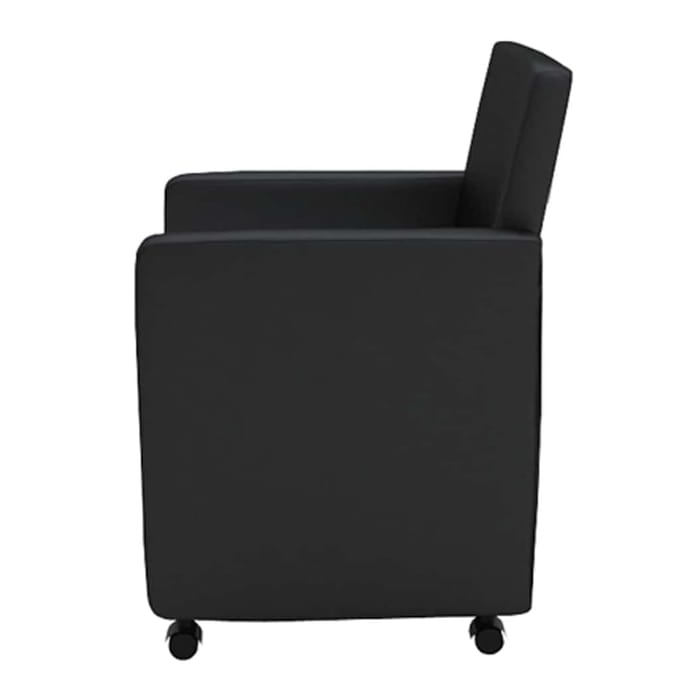vidaXL - Eetkamerstoelen - 6 - st - kunstleer - zwart