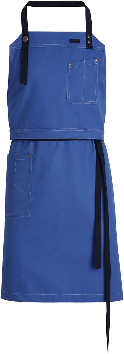 Kentaur Raw bib apron w. pockets 30360-120 - French Blue - UNI