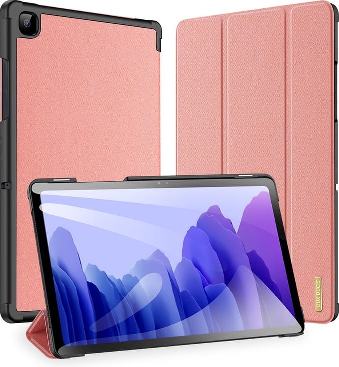 Arara Hoes Geschikt voor Samsung Galaxy Tab A7 Lite (8.7 inch) Tri-Fold bookcase - Roségoud