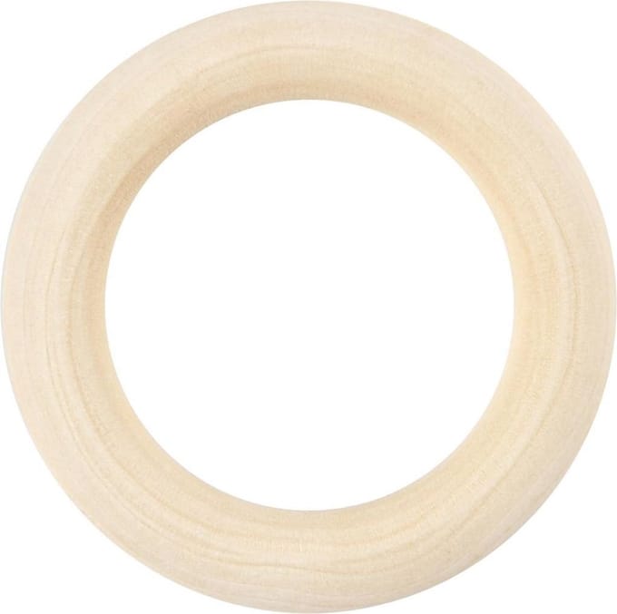 Ring hout, d 55 mm, 6 stuk/ 1 doos