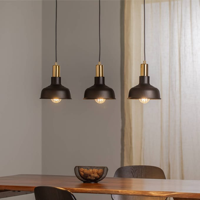 EMIBIG LIGHTING Hanglamp Gubo, 3-lamps, zwart