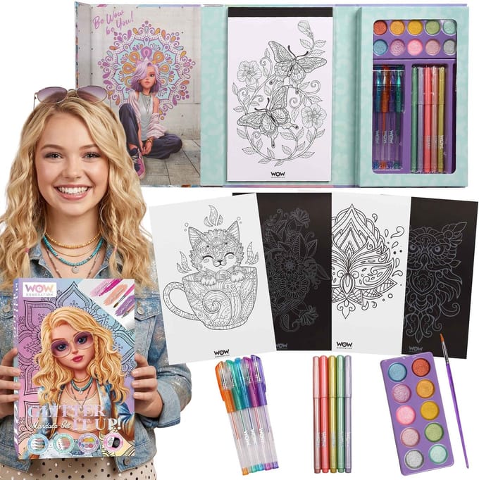 WOW Generation Creatieve kleurenset voor meisjes, verf, stiften, gelpennen